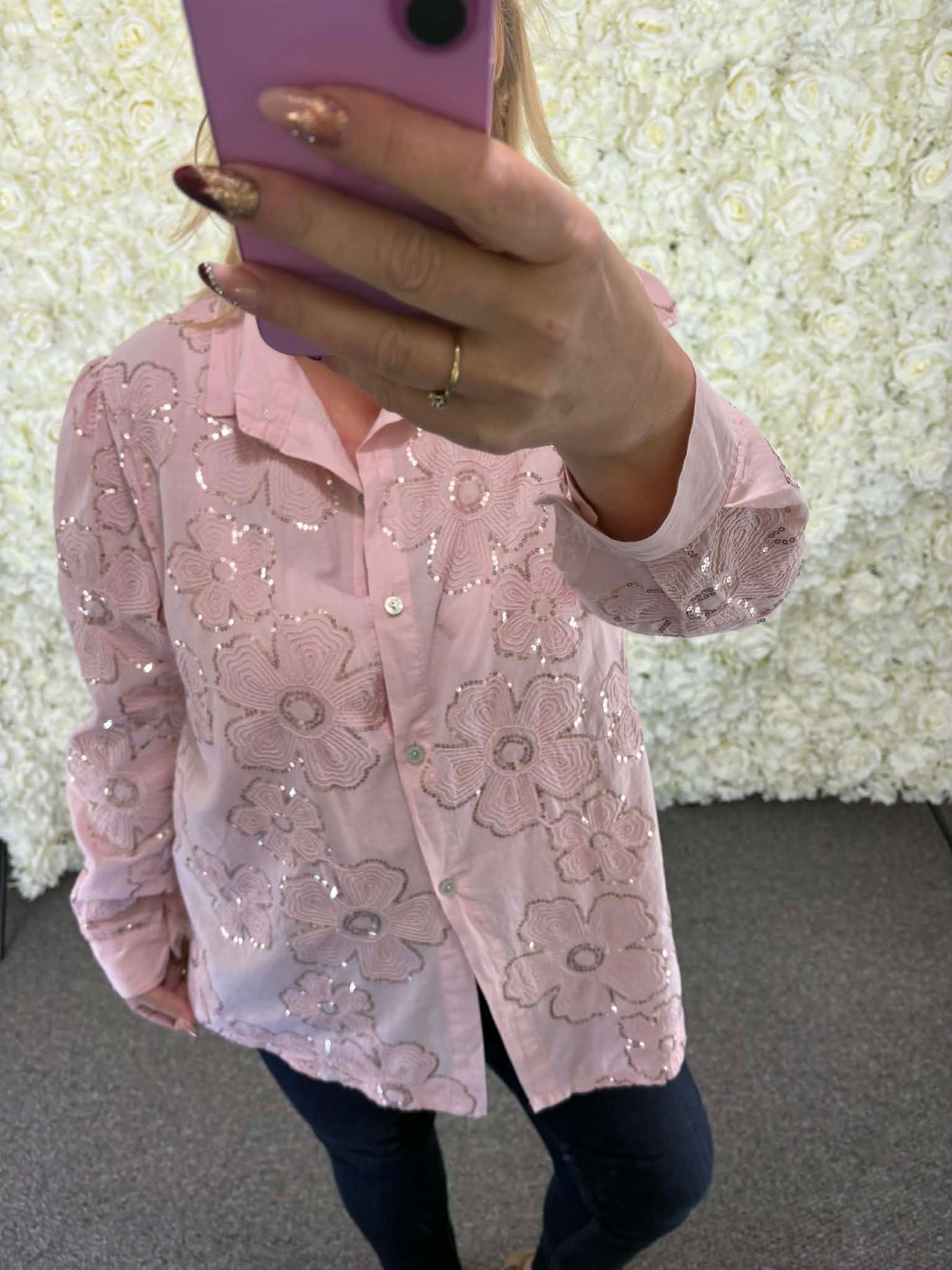 Cassy - Lux Sequin Blouse 12 to 18