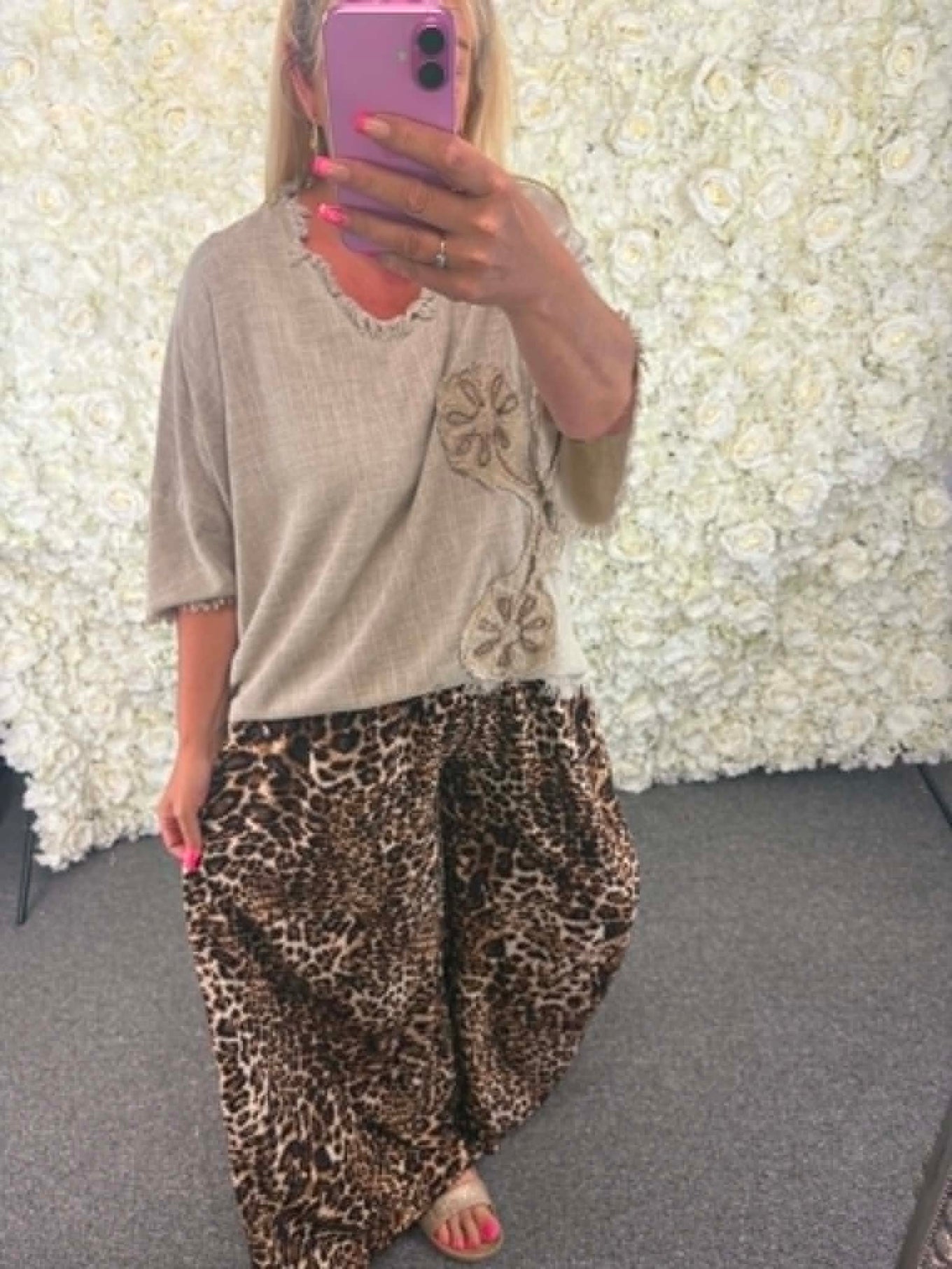 Carla - Leopard Print Trousers 14 to 24