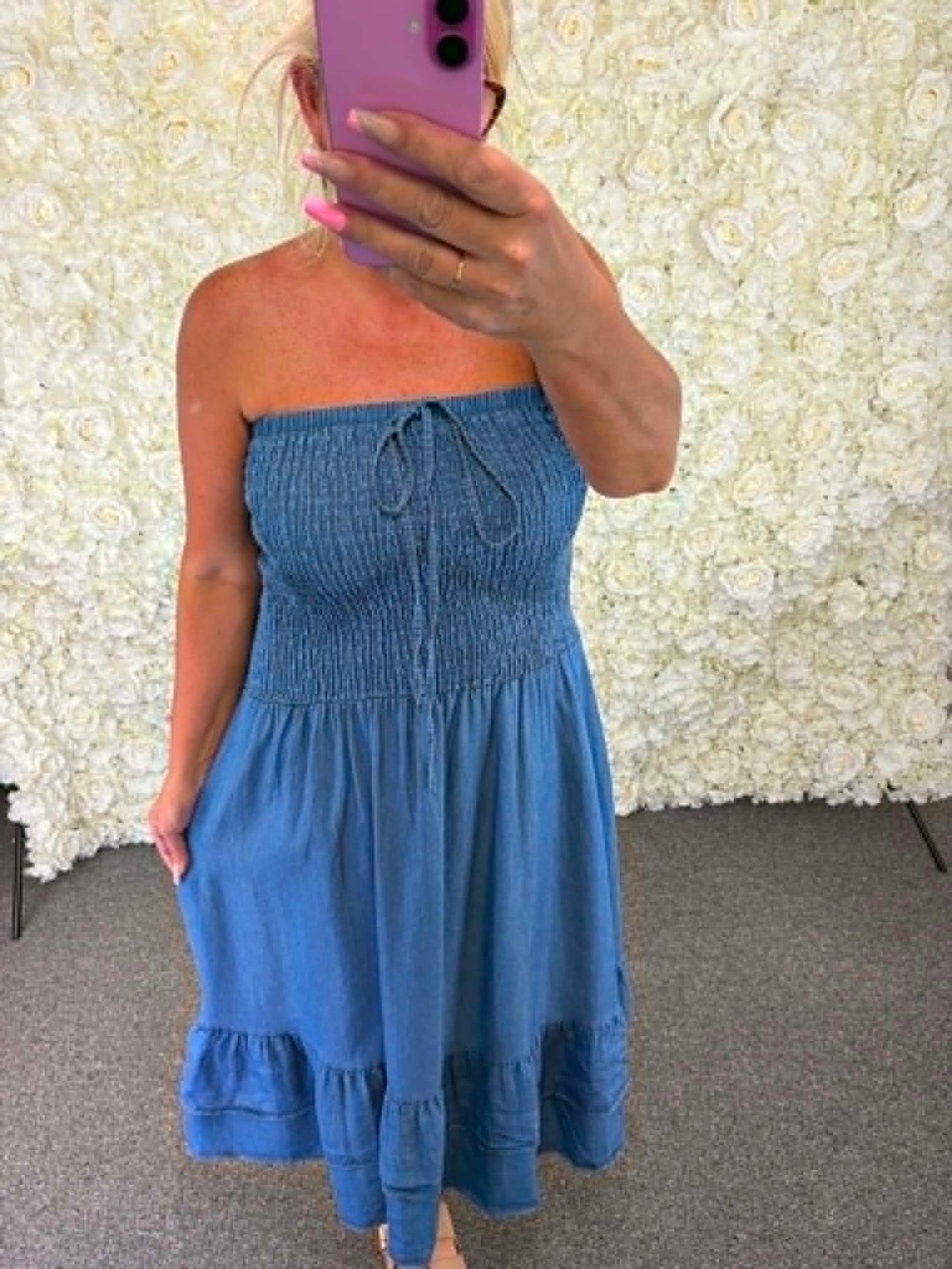 ATHENA - Strapless Denim Dress 12 to 18