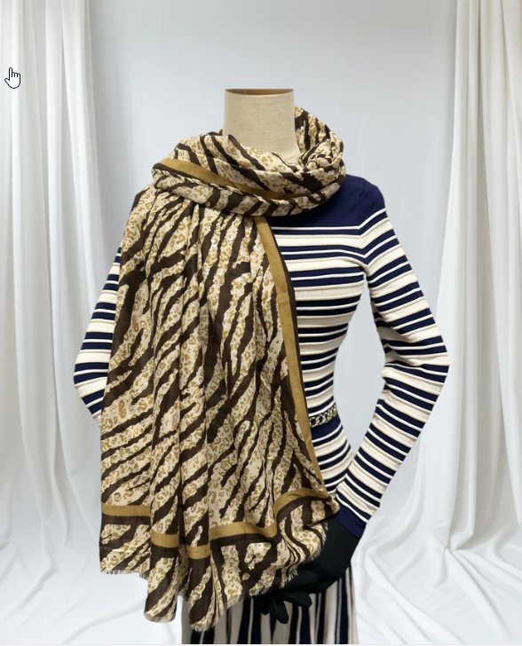 Luna - Animal Zebra Print Scarf
