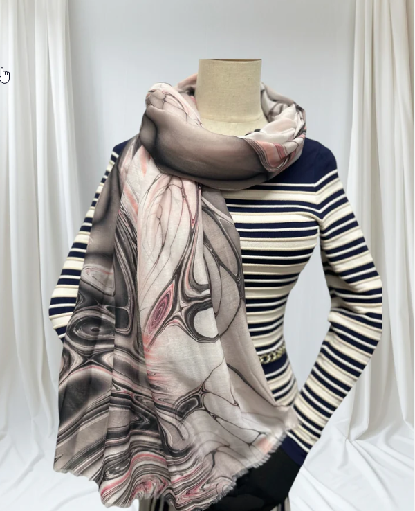 Polly - Marble Print Scarf