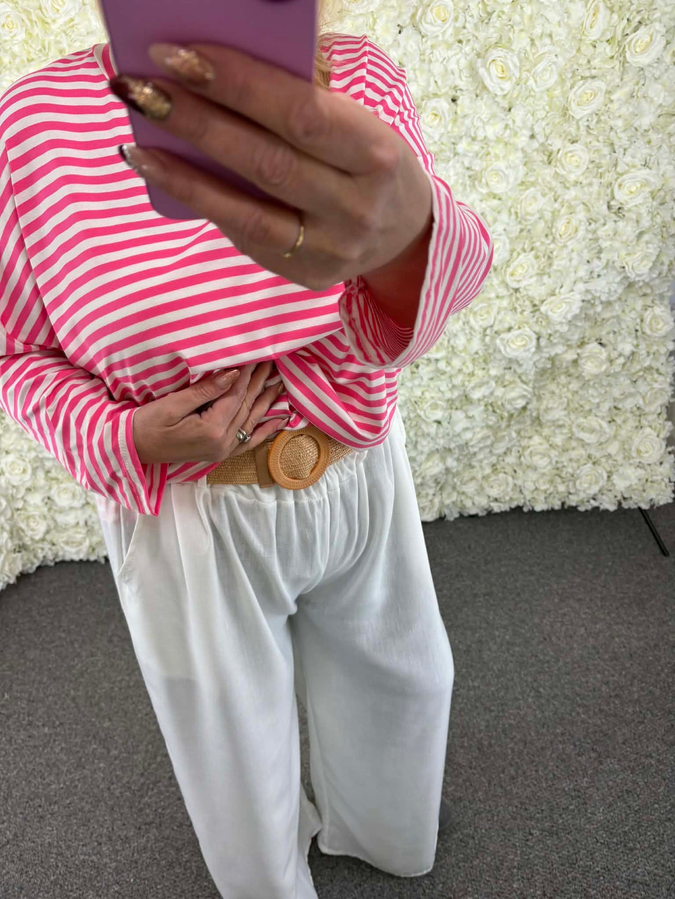 Sherry - Plain Belted Trousers 16 to 24