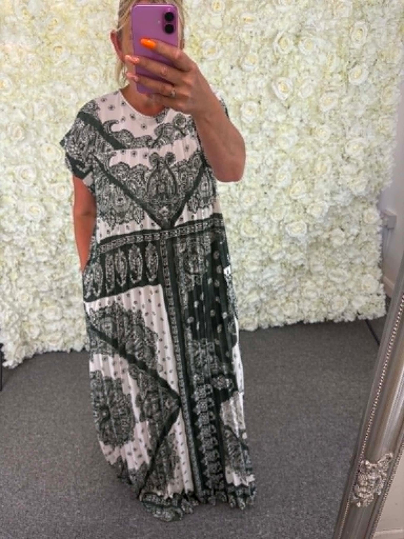 AINSLEY - Pleated Dress 14 to 24