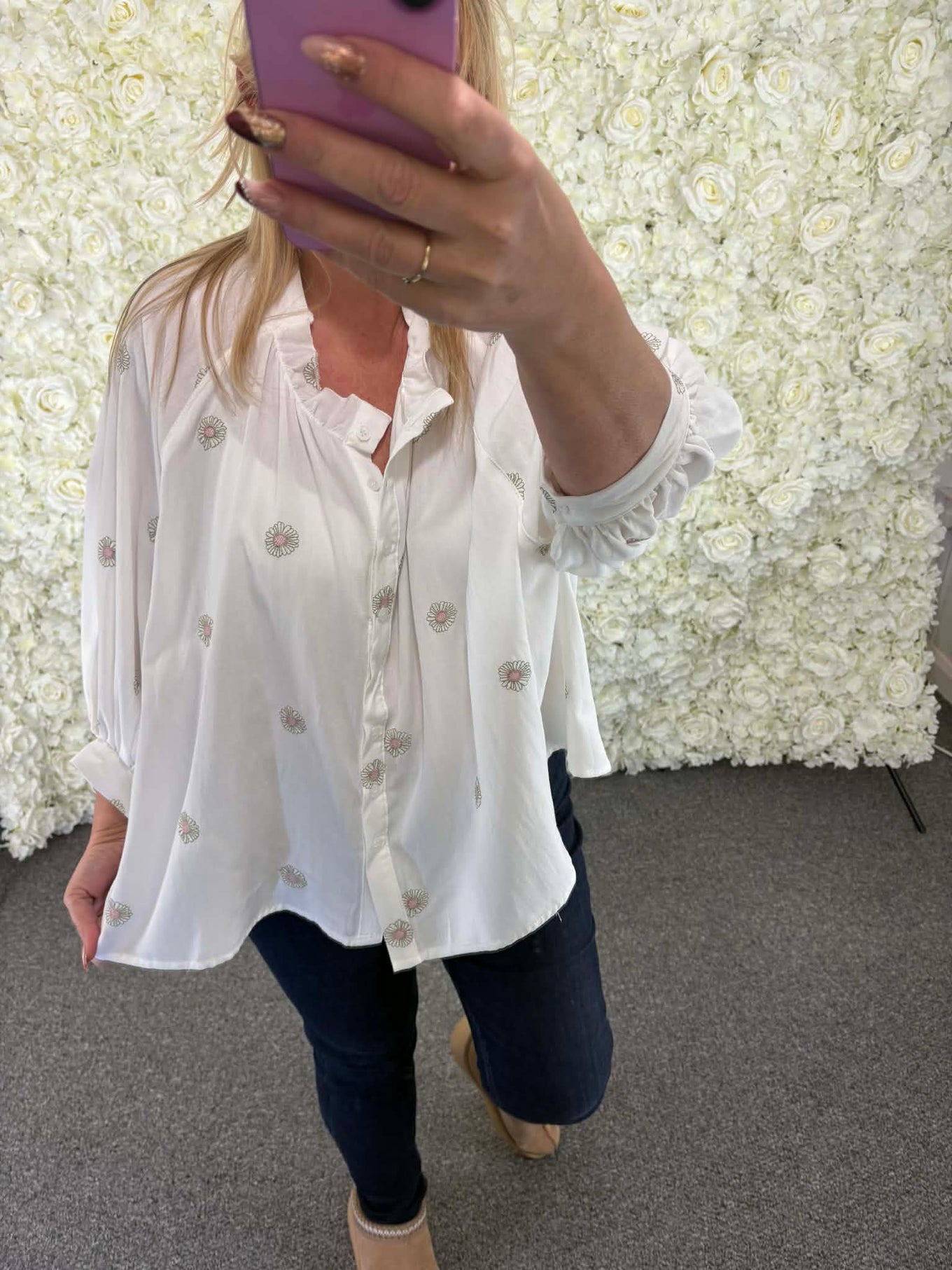 Zita - Embroidered Lux Blouse 14 to 24