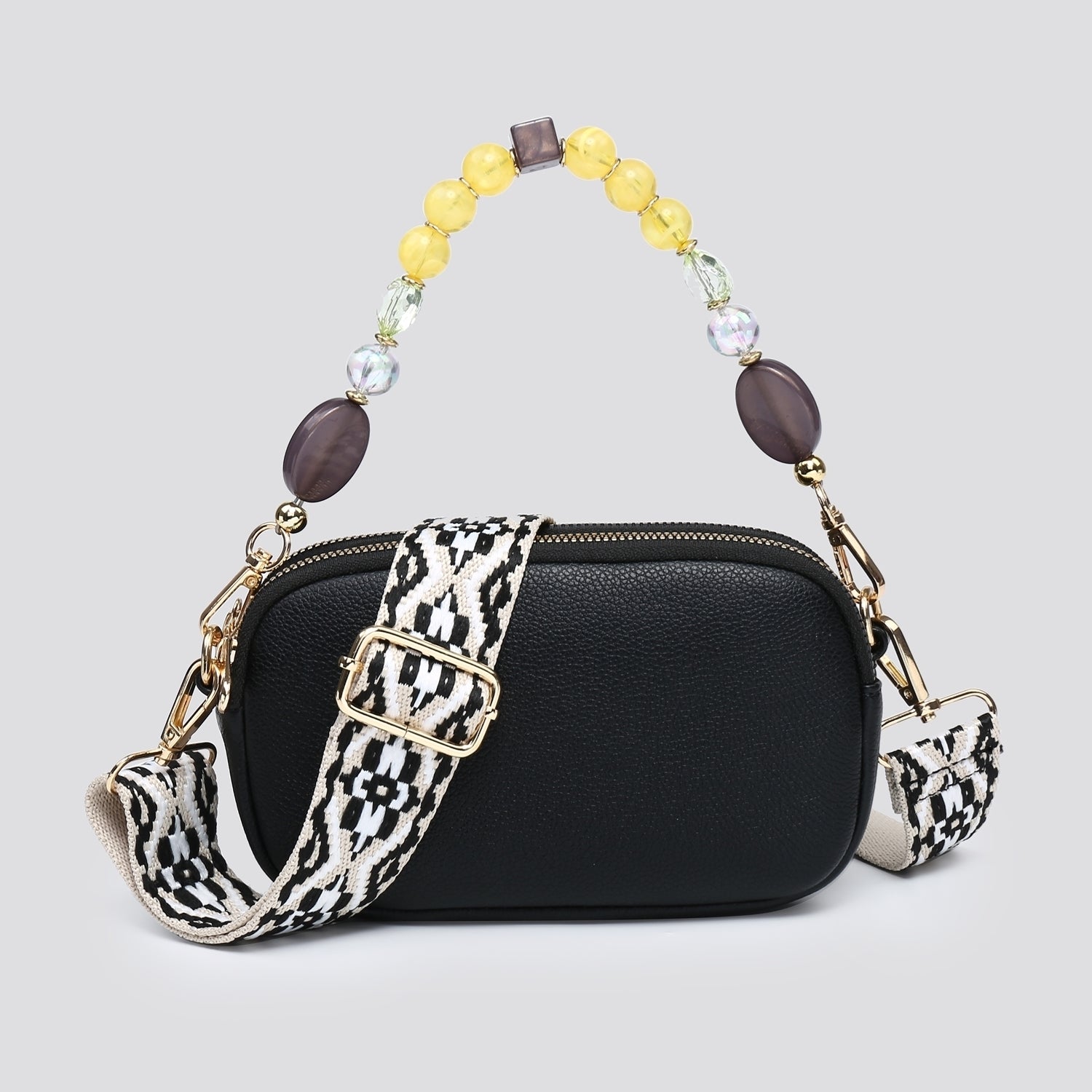 Livy - Beaded Handle Cross Body Bag