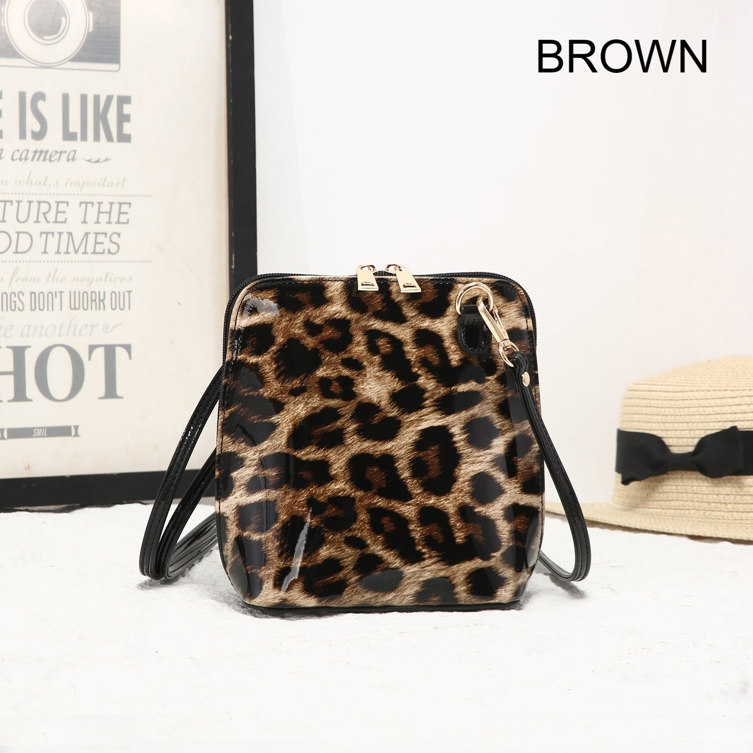 Charlie - Leopard Print Cross Body Bag