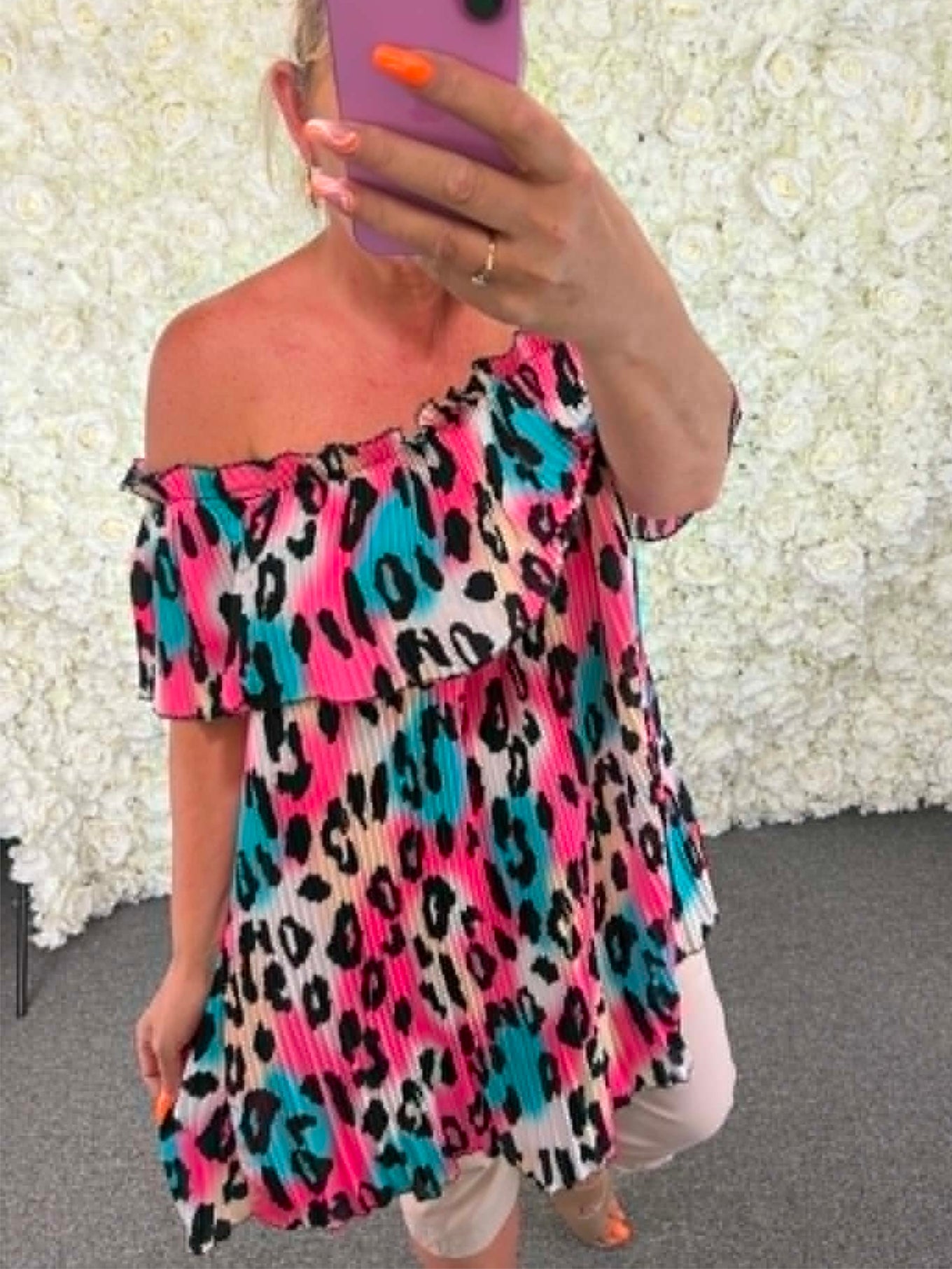 JOSIANE - Pleated Off The Shoulder Top 16 to 24/26