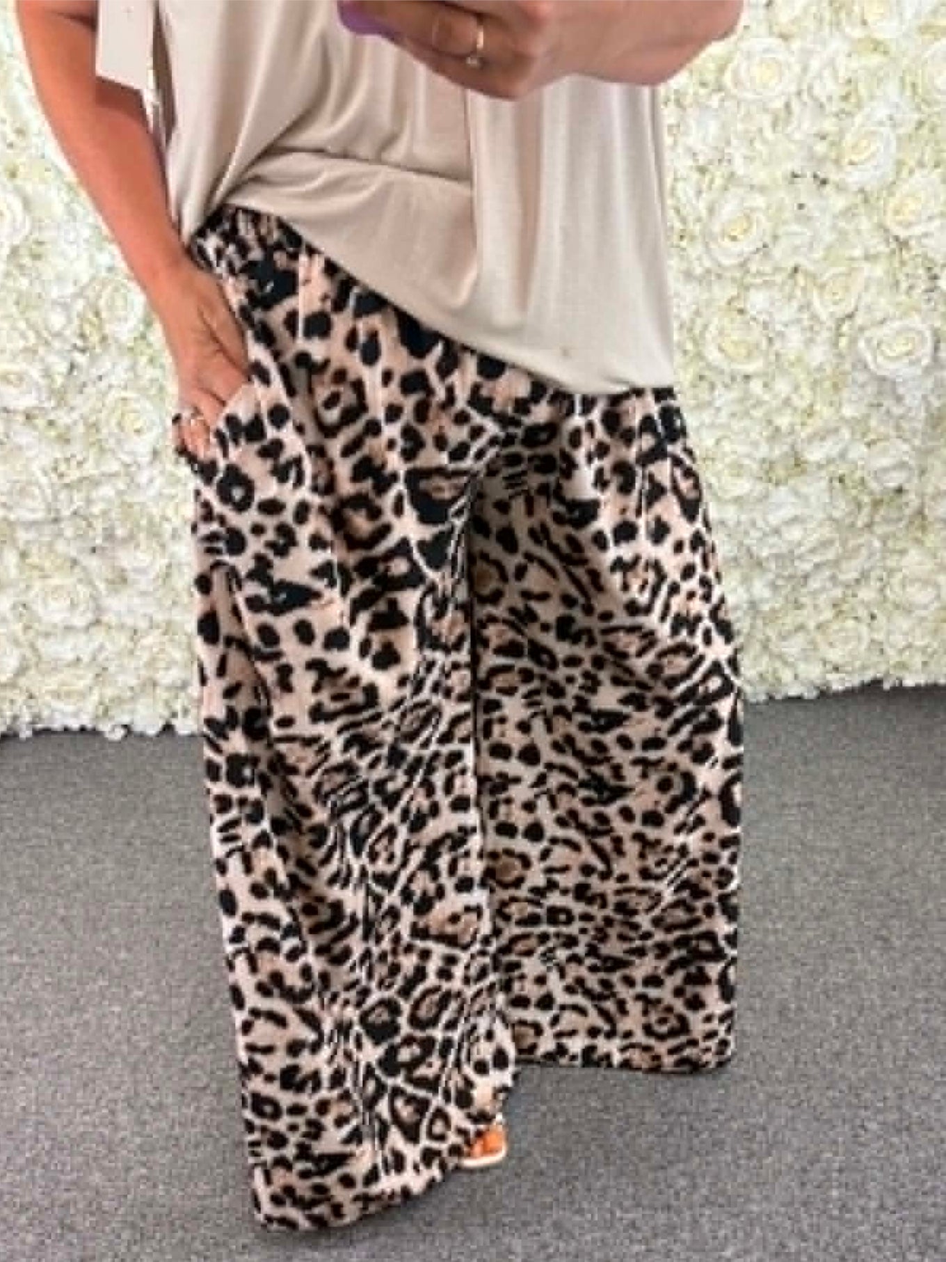 CASSIA - Leopard Print Trousers 14 to 24