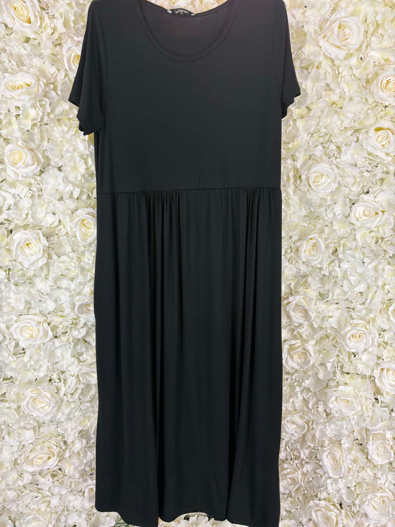 Venya - Round Neck Stretch Tiered Midi Dress 14 to 24