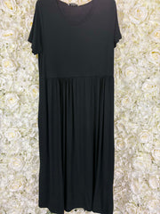 Venya - Round Neck Stretch Tiered Midi Dress 14 to 24