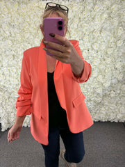 VAL - Ruffle Arm Blazer 14 to 22