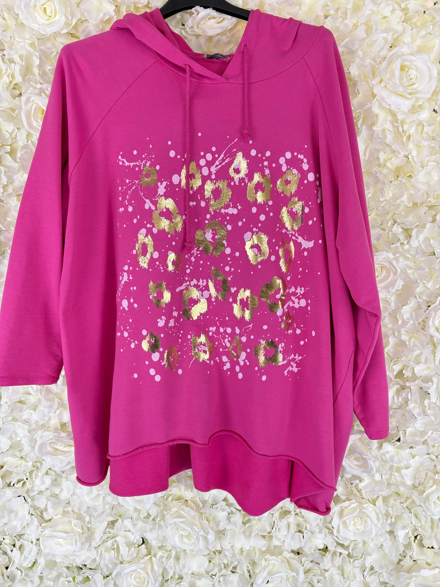 CLAUDIA - Printed Cotton Hoodie 12 to 24