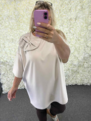 JB SADIE Long Bow Top 16 to 24 Plus Size Curve Large Bow