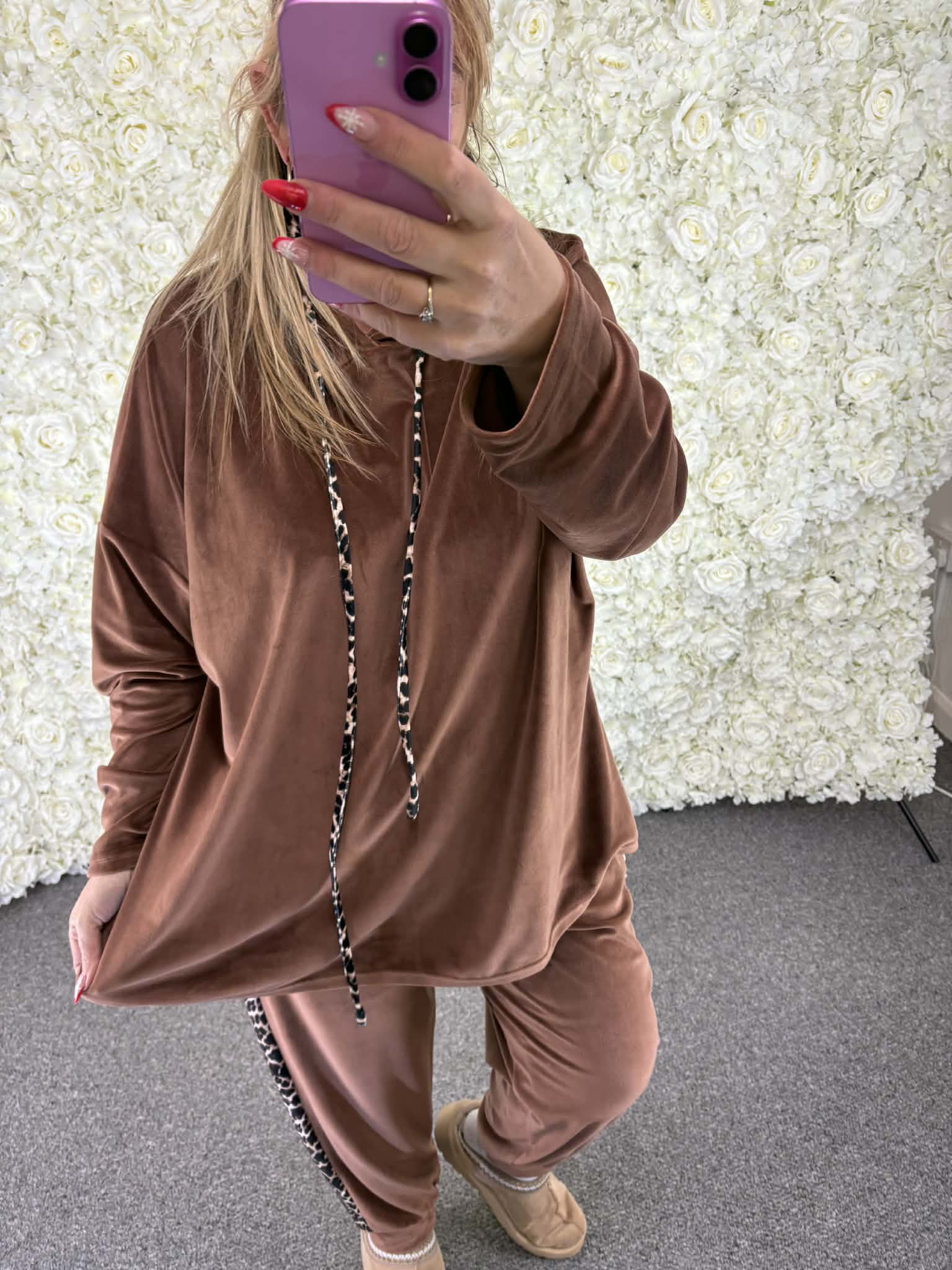 Bernie - Leopard Print Trim Lounge suit 14 to 24