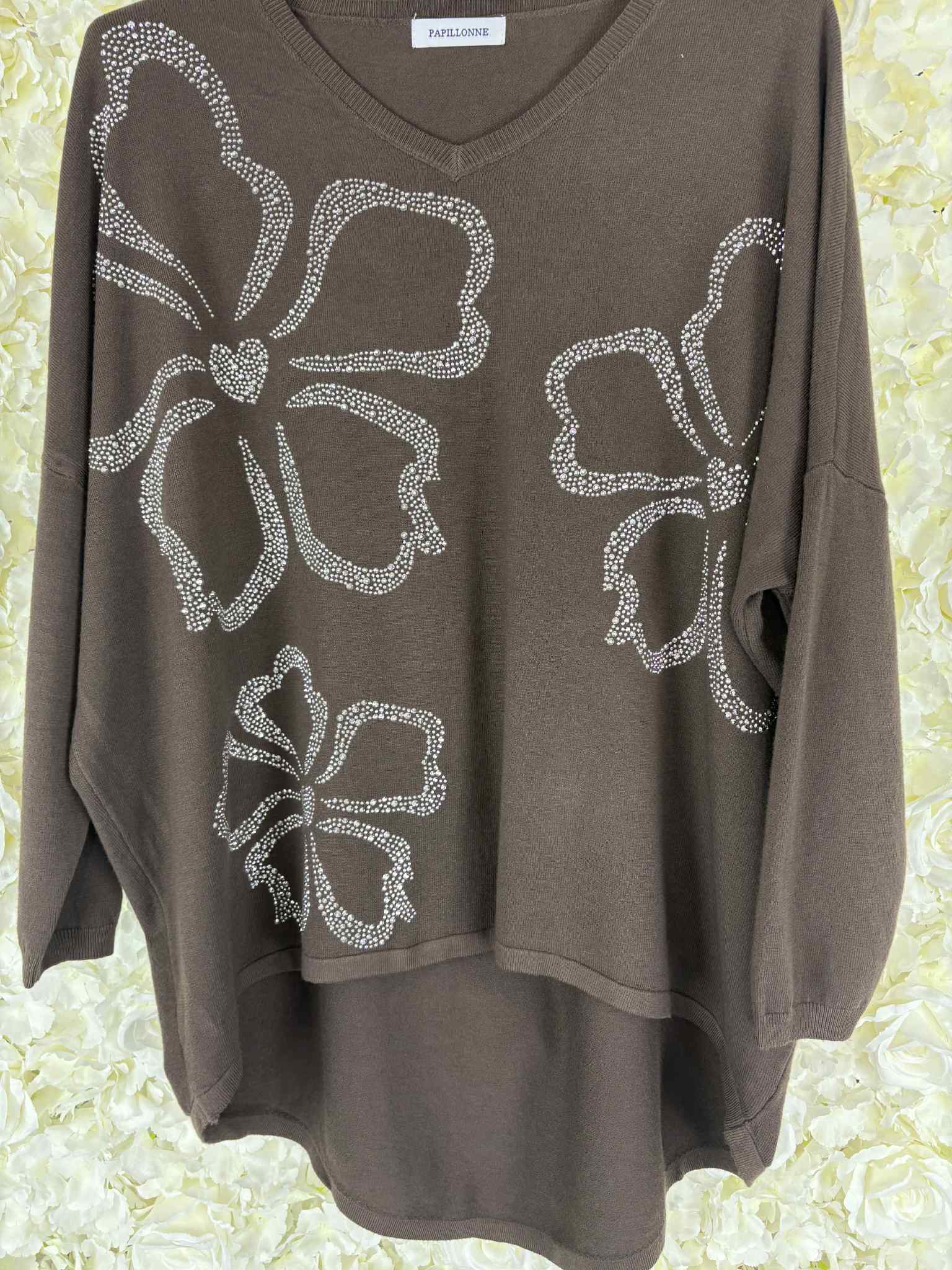 Carey - Bling Flower Jumper 14 to 24