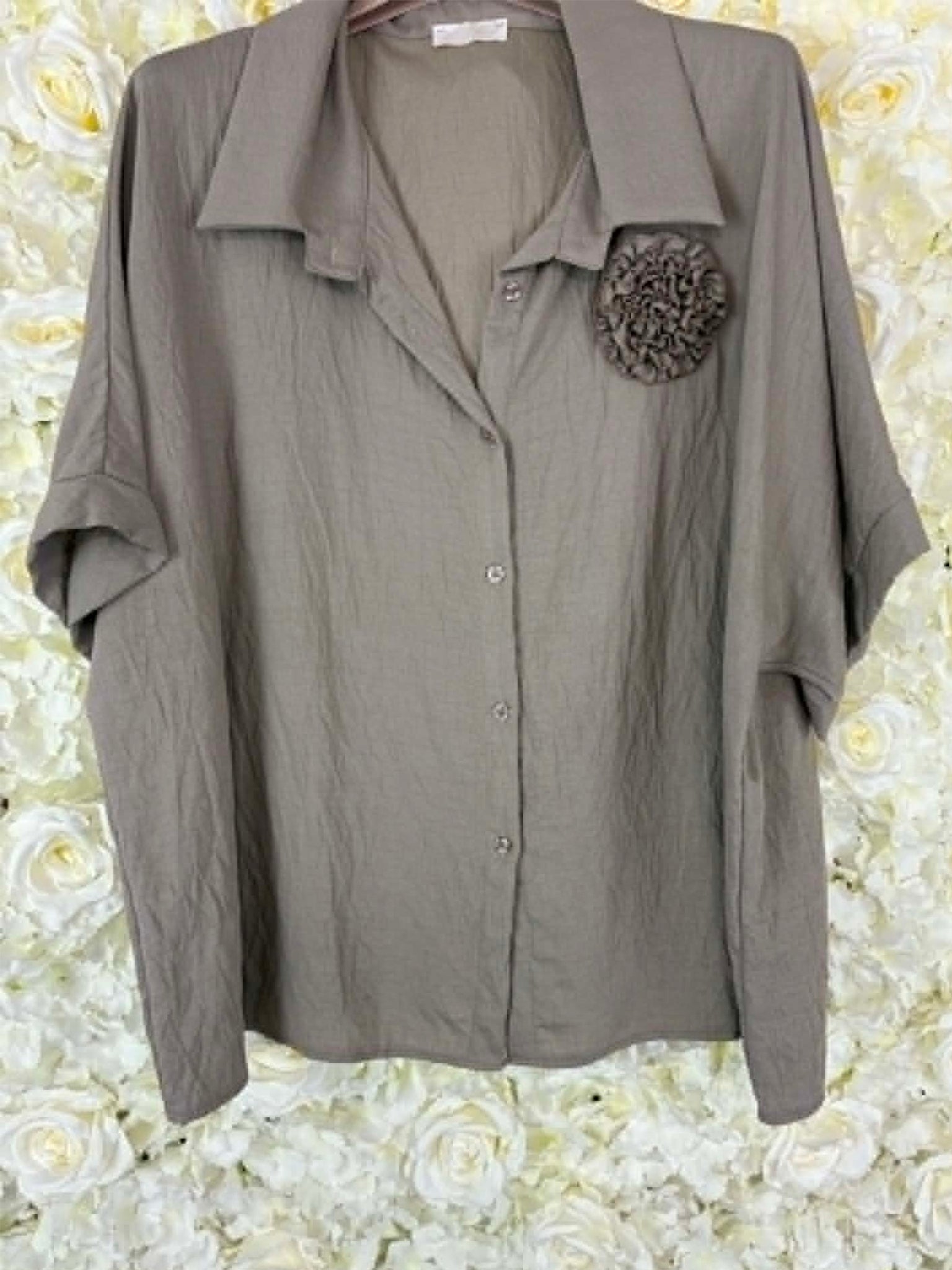 NARCISA - Flower Detail Blouse 14 to 24