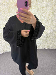 JANE - Sequin Arm Sweatshirt 16 to 24