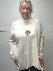 STEVIE - Bling Flower Jumper 14 to 26