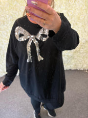 ORLA - Sequin Bow Sweatshirt 14 to 24