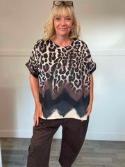 ATHENA - Leopard Print Blouse 14 to 22/24