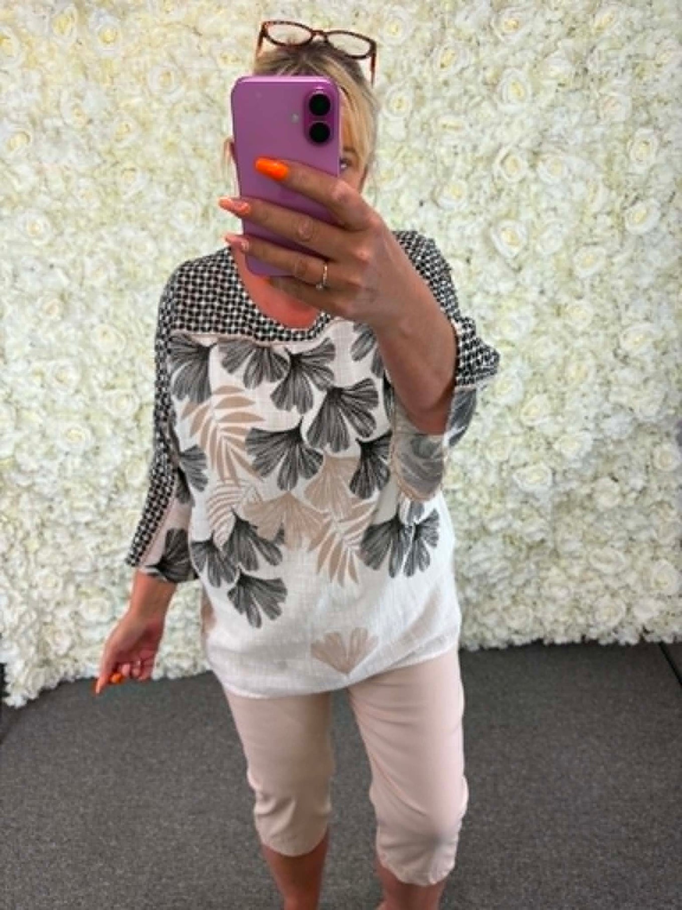 PERRINE - Floral Print Top 12 to 16