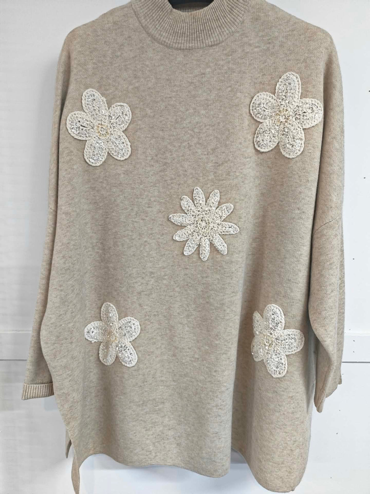 ANEKA - Crochet Flower Jumper 16 to 24/26 - Jane's Boutique