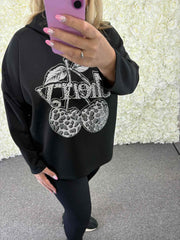 Kassy - Bling Cherry Hoodie 12 to 22