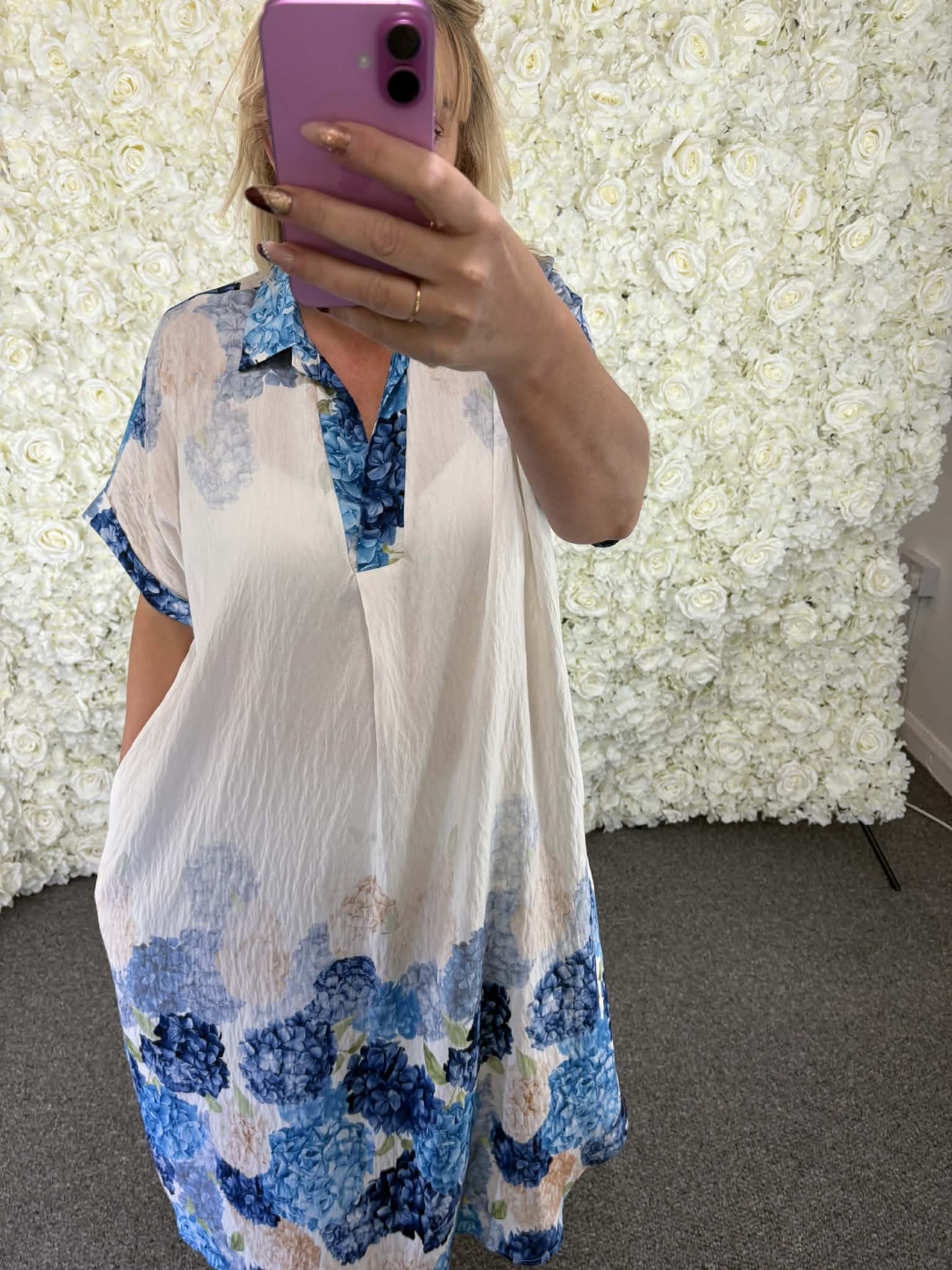 Anvie - Floral Shirt Dress 16 to 24