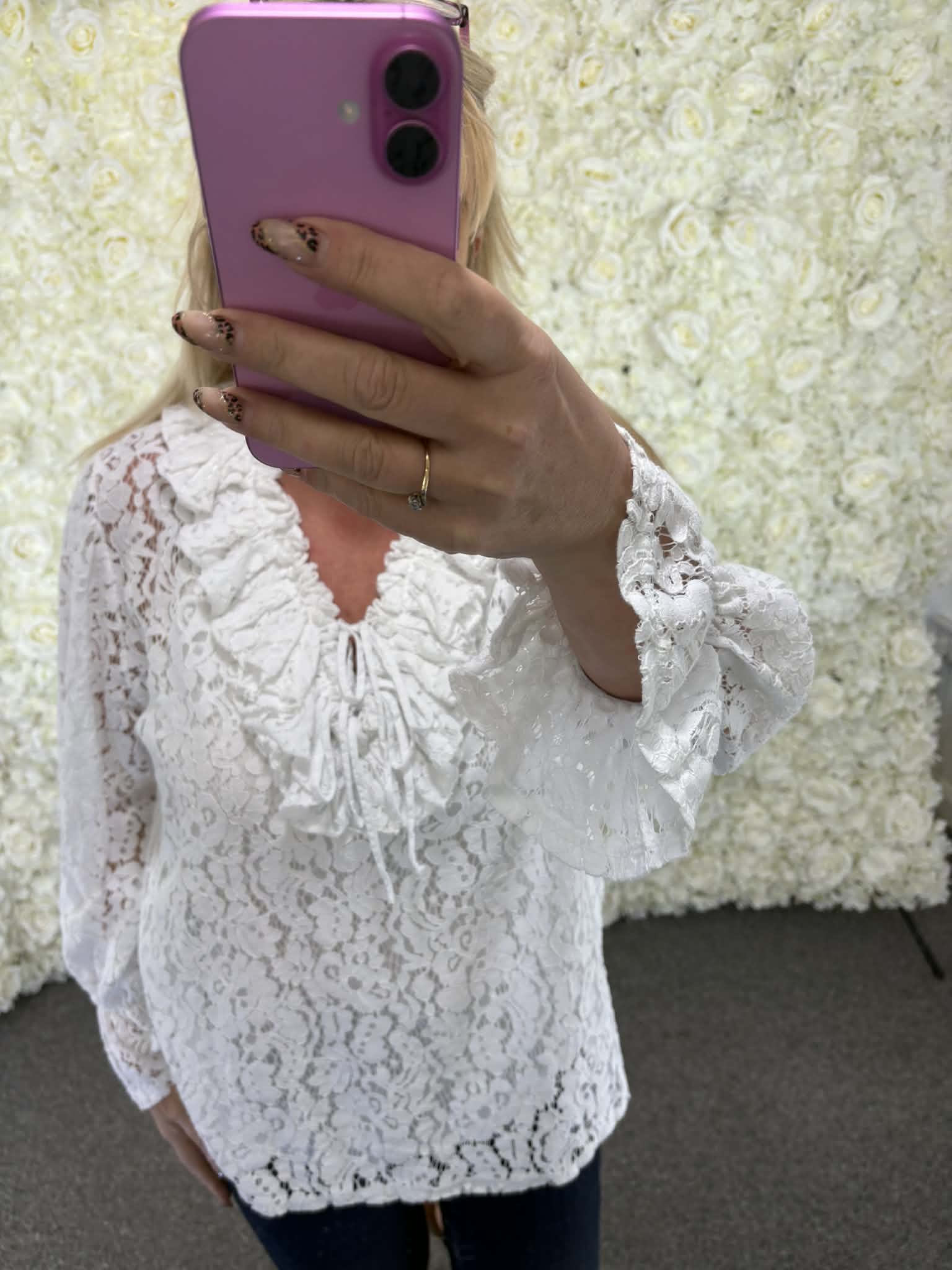 ROMA - Lace Ruffle Top 12 to 22