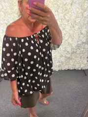BONNIE - Polka Dot Blouse 14 to 24