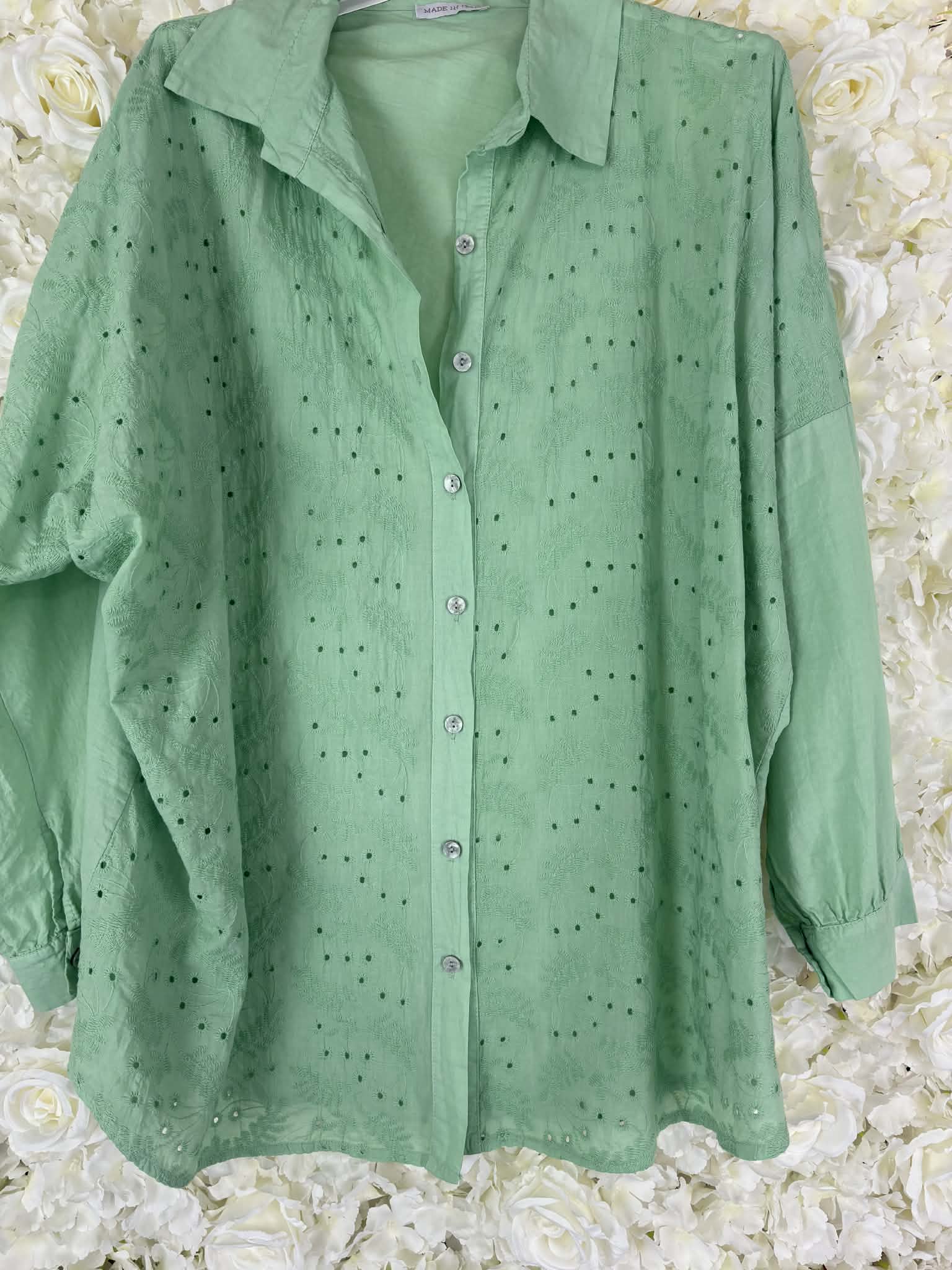 MERCY - Embroidered Long Sleeve Blouse 16 to 24