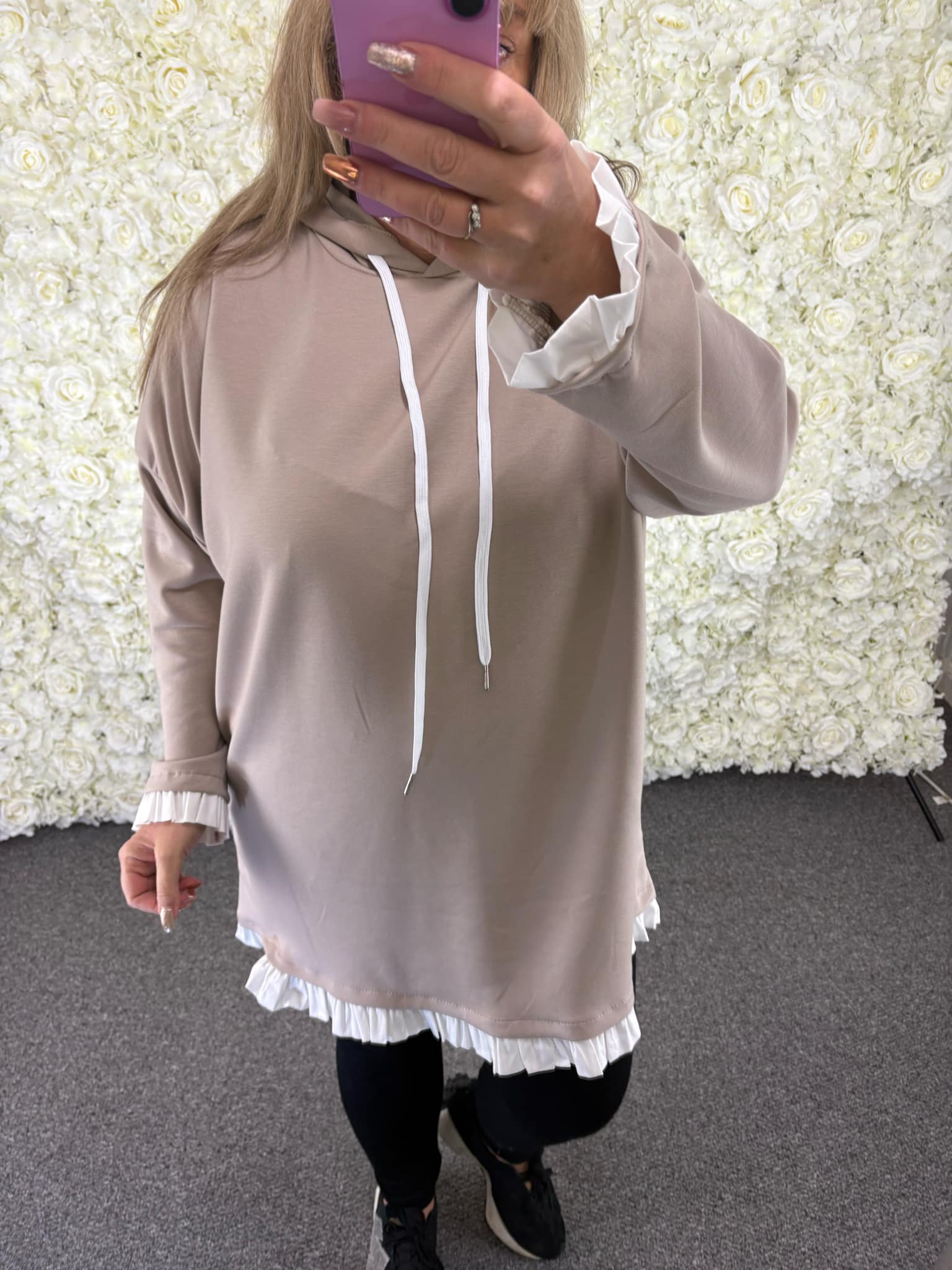 KAY - Pleated Hem Hoodie 14 to 24