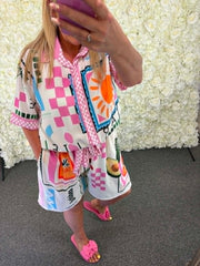 Tully - Patterned short set 14 to 24
