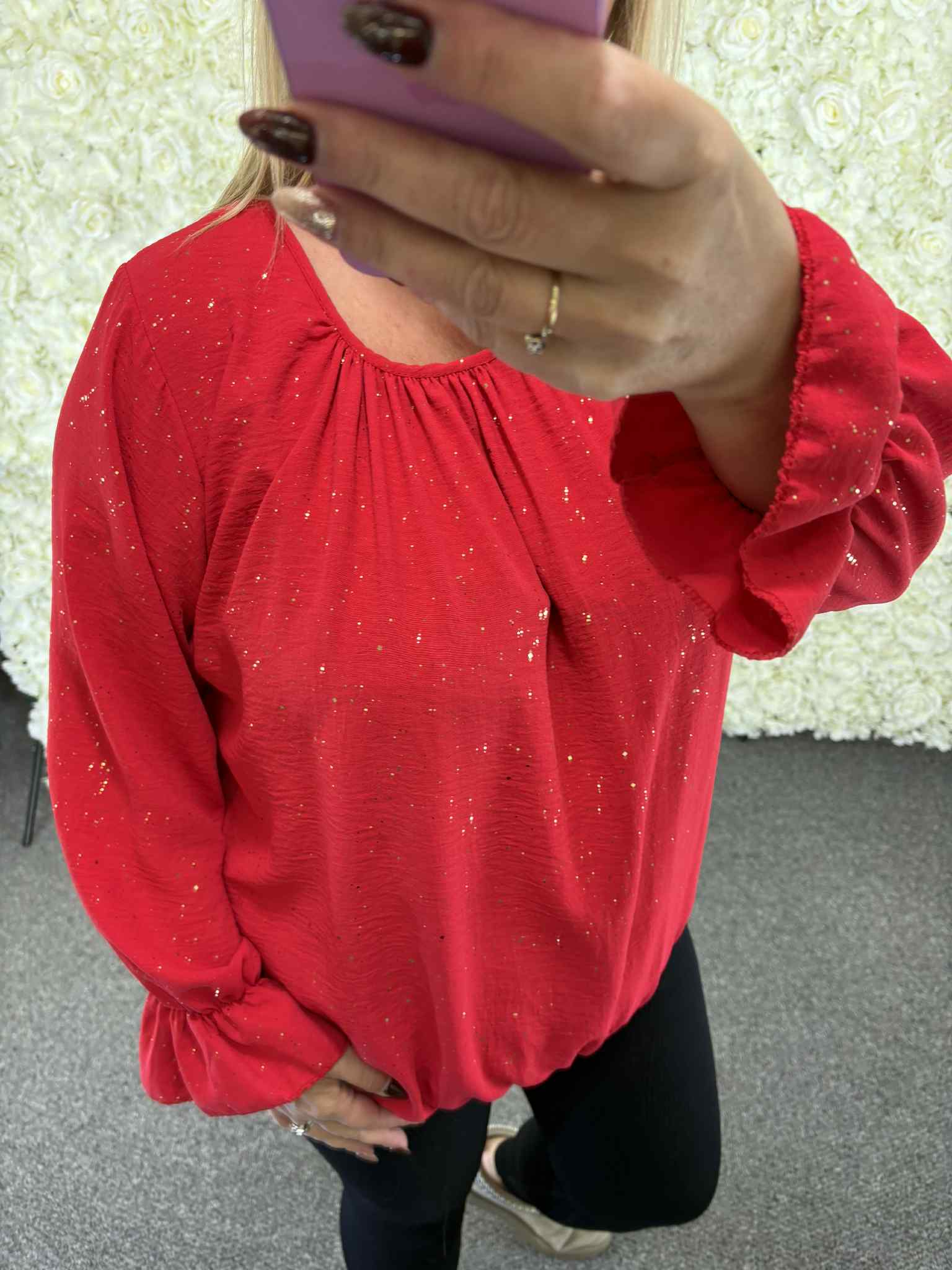 Lola - Sparkle Bubble Hem Blouse 12 to 22