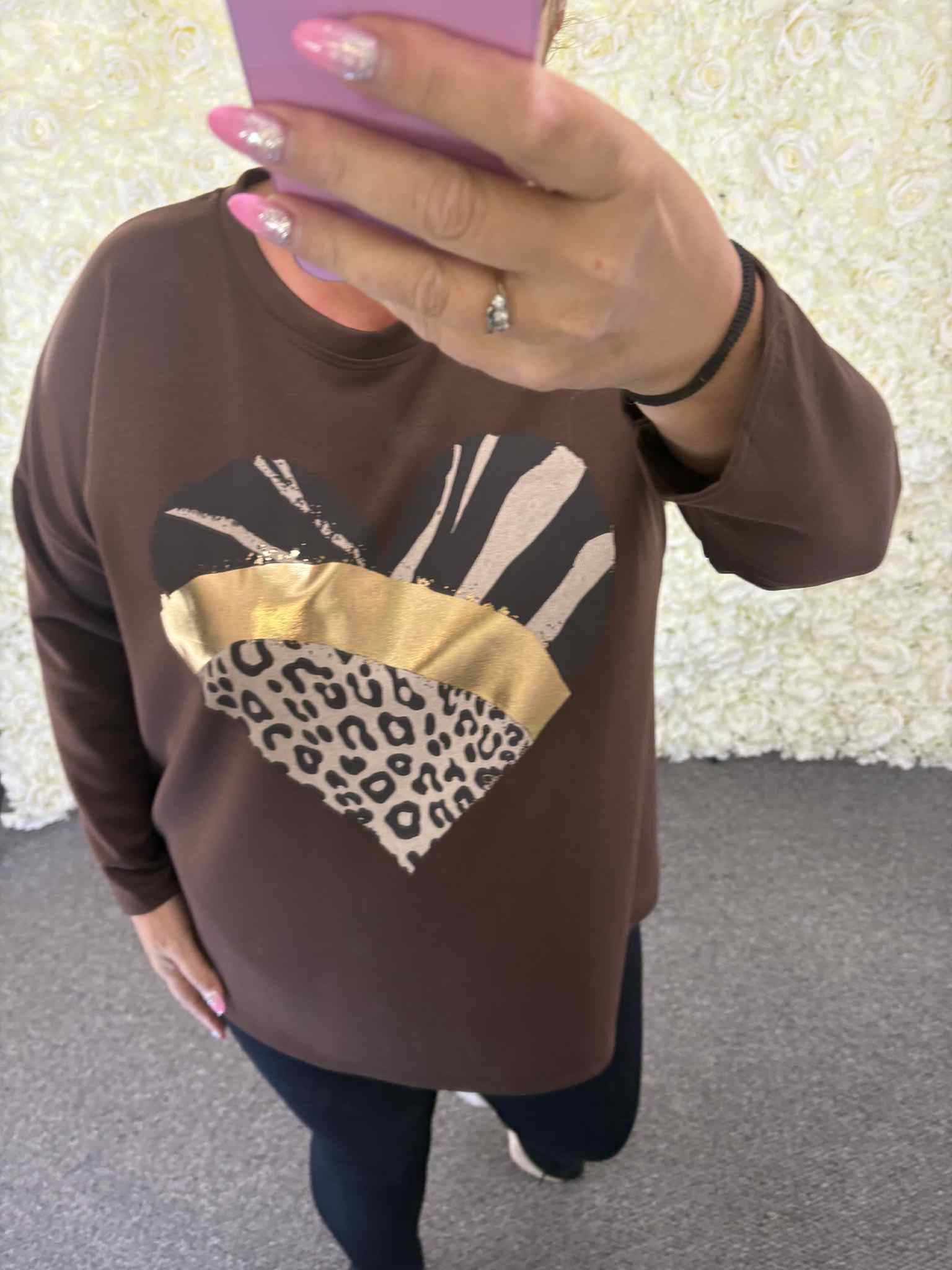 Hannah - Animal Print Sweatshirt 12 to 22