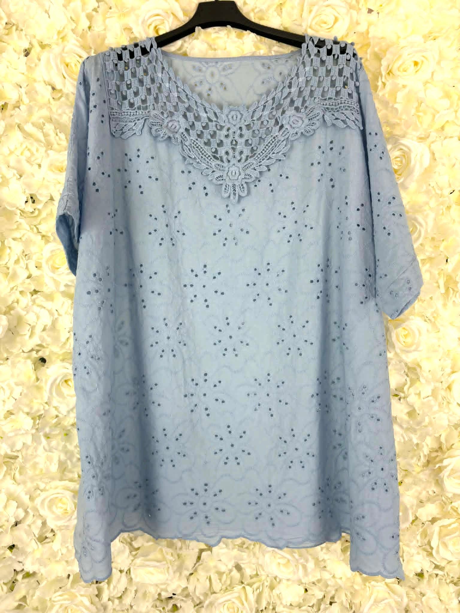 SHELLEY - Crochet Blouse 16 to 24