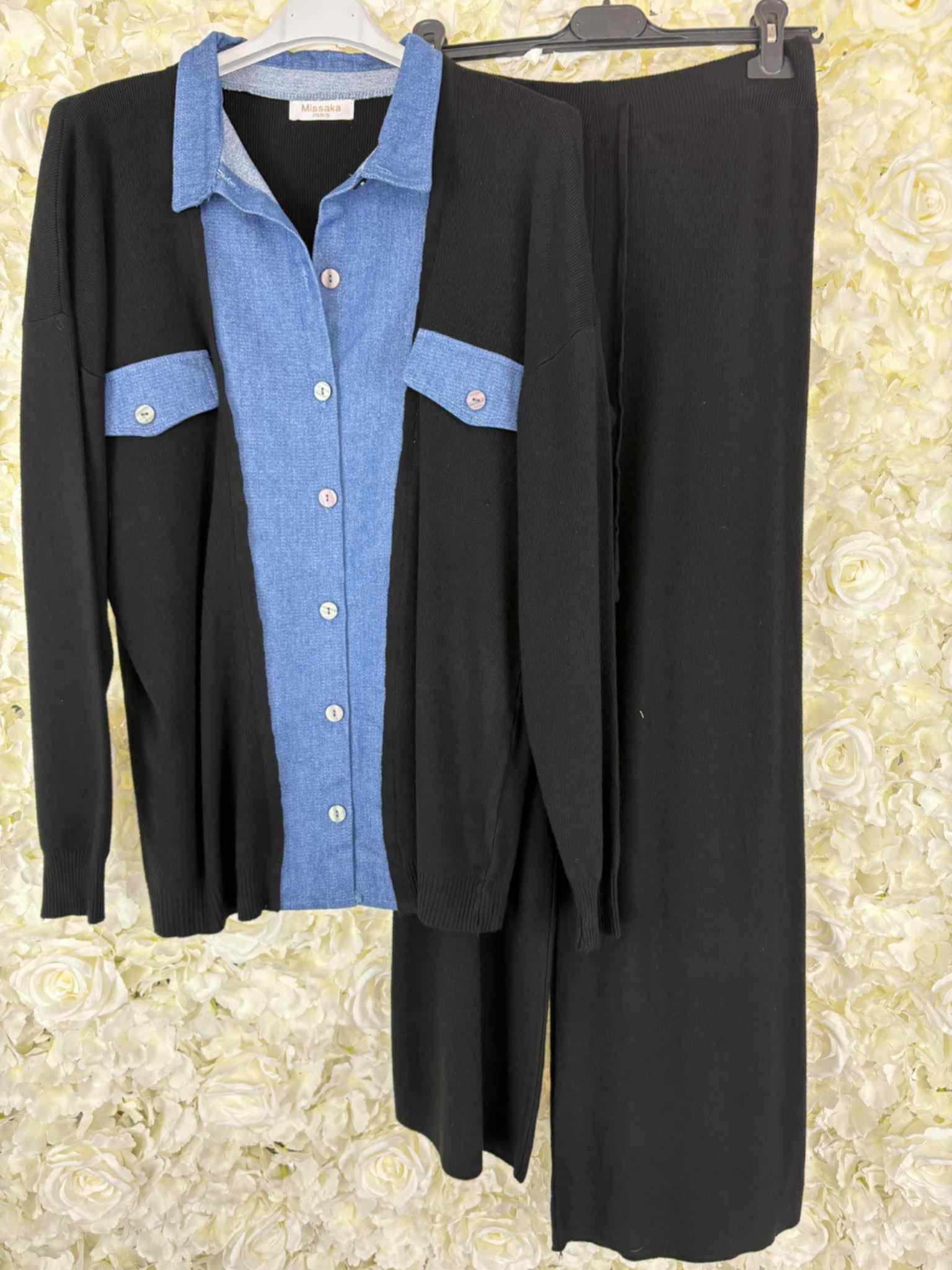 MOLLIE - Denim/Knit Mix Loungesuit 12 to 22