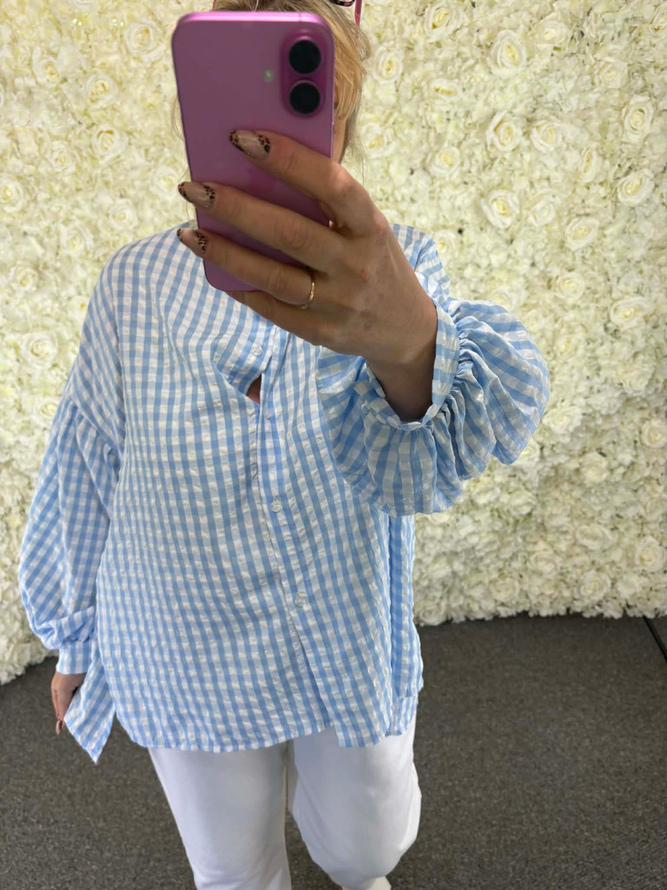 LILLIAN - Checked Blouse 16 to 24