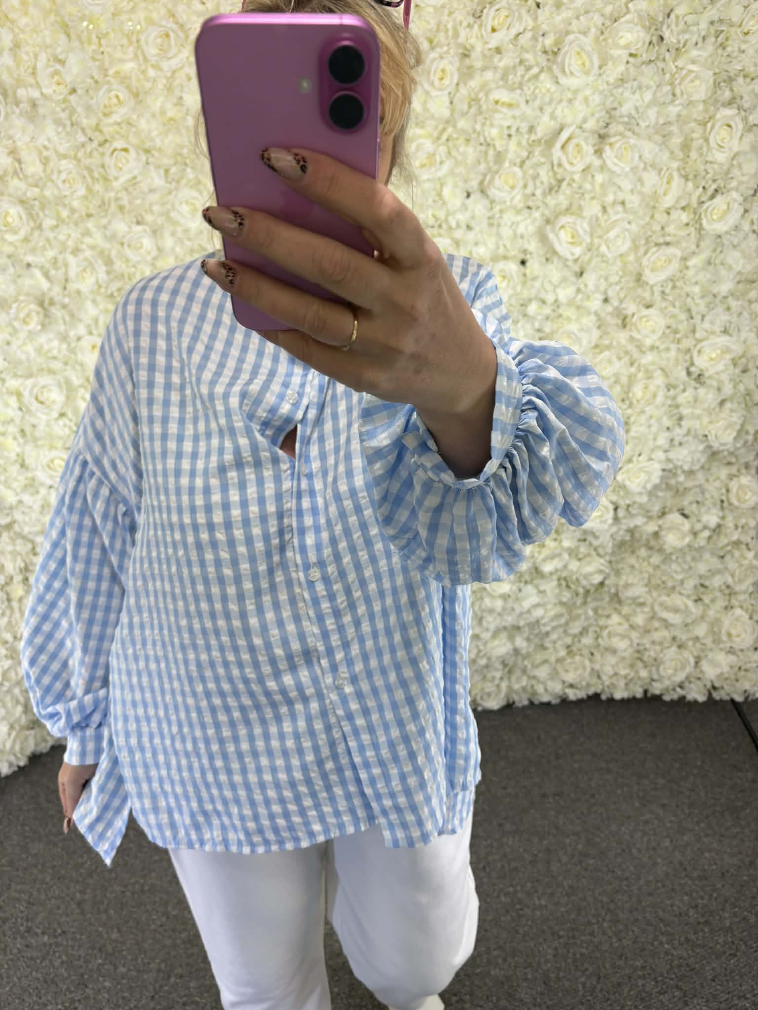 LILLIAN - Checked Blouse 16 to 24