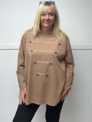 DELLA - Military Style Sweatshirt 14 to 24