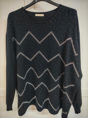 DELIA - Zig Zag Bling Jumper 14 to 24 - Jane's Boutique