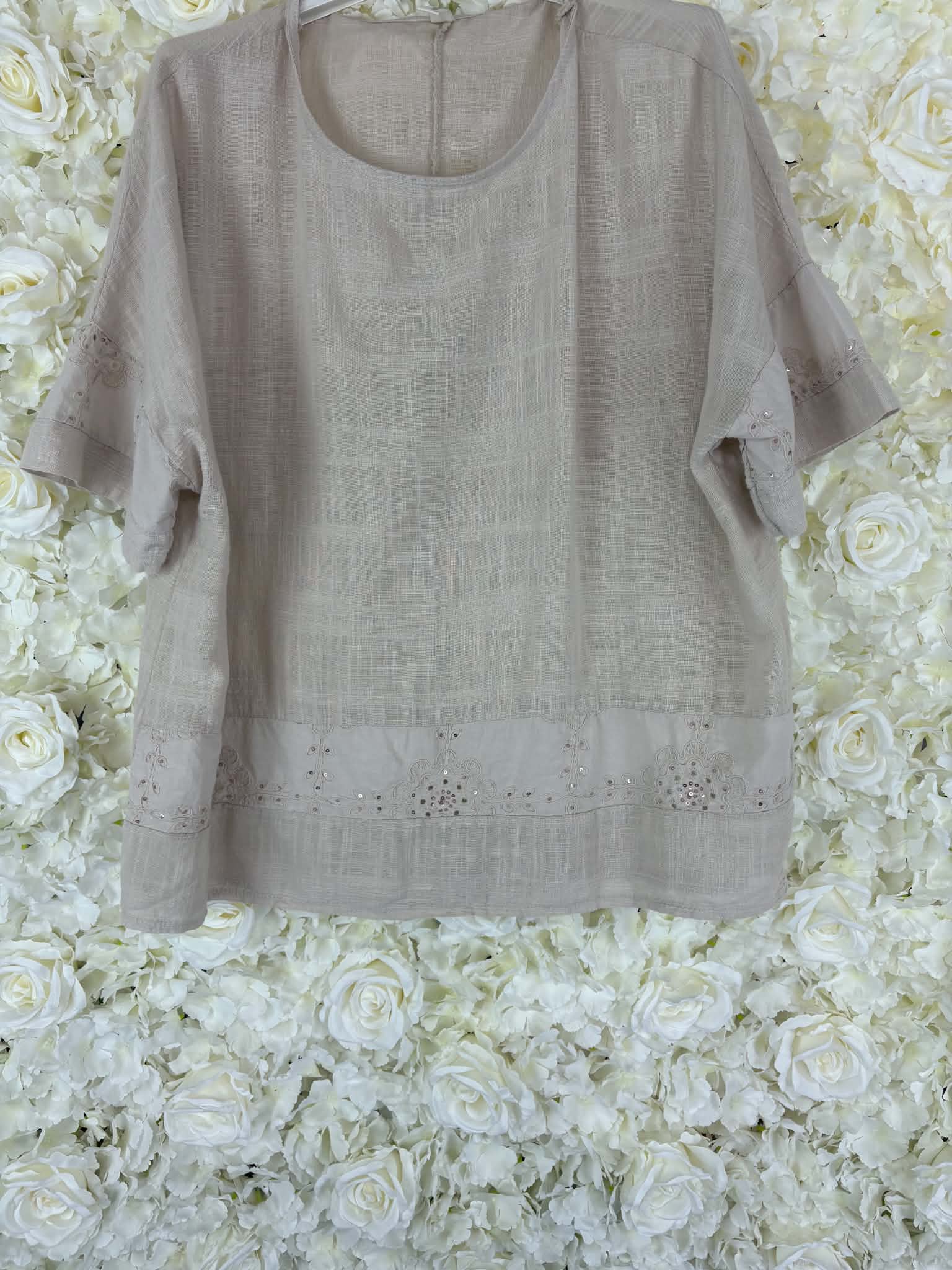 Dora - Sequin Cotton Blouse 12 to 20/22
