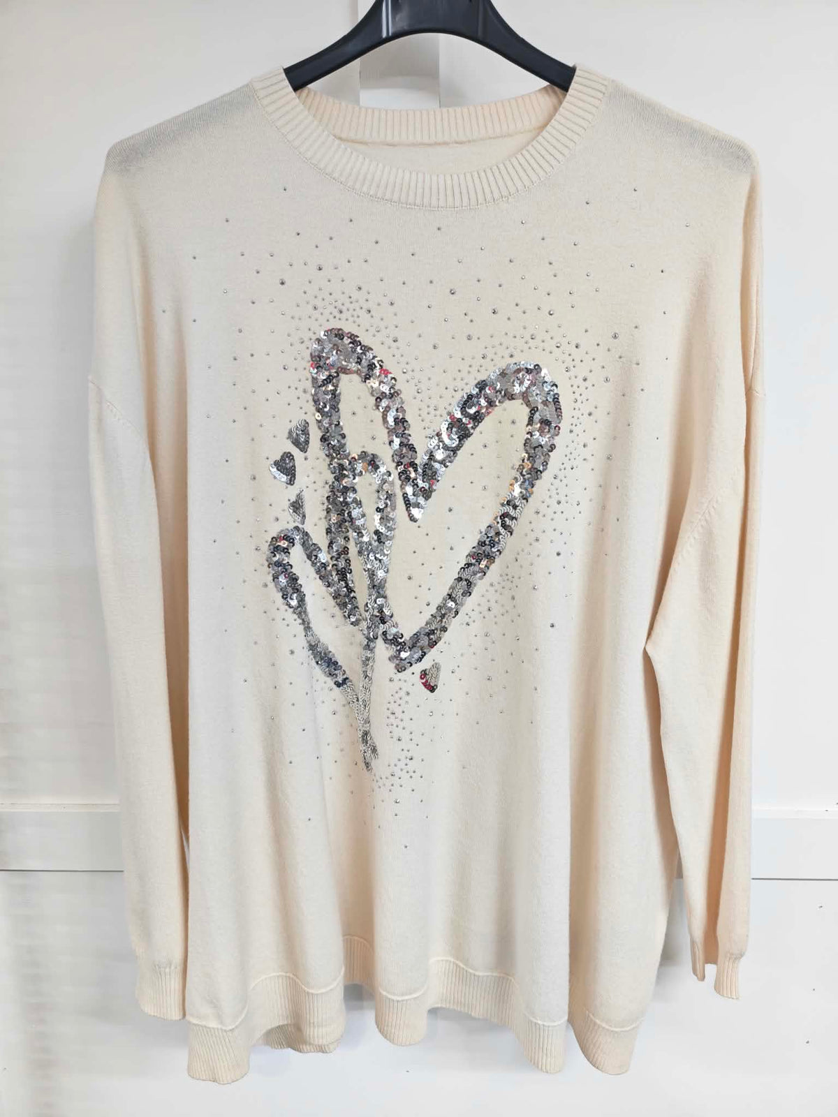 THEO - Sequin Heart Jumper 14 to 24