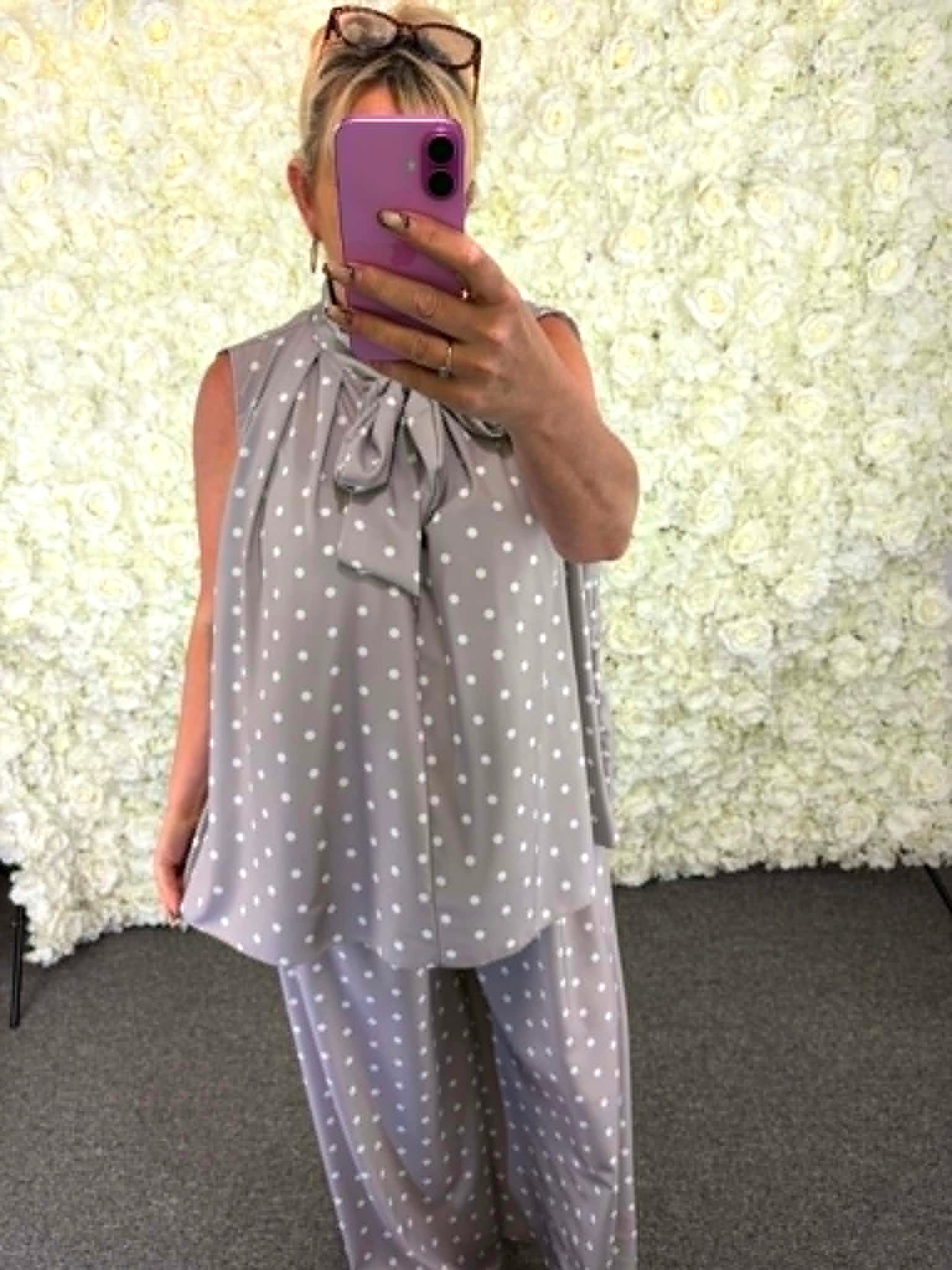 CALLEN - Polka Dot Trouser Set 16 to 24