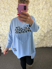 Milly - Animal Print Heart Sweatshirt 14 to 24