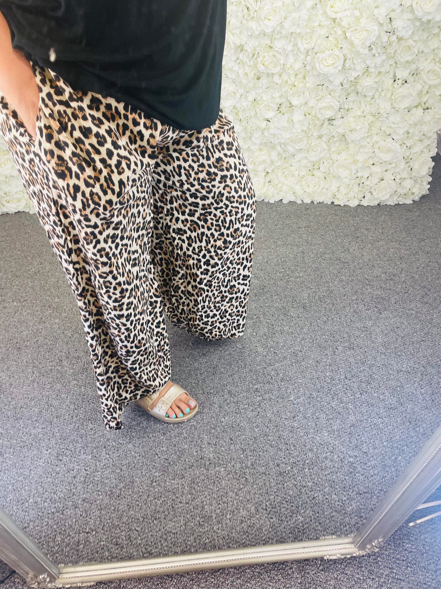 Susan - Leopard Print Trousers 14 to 22/24