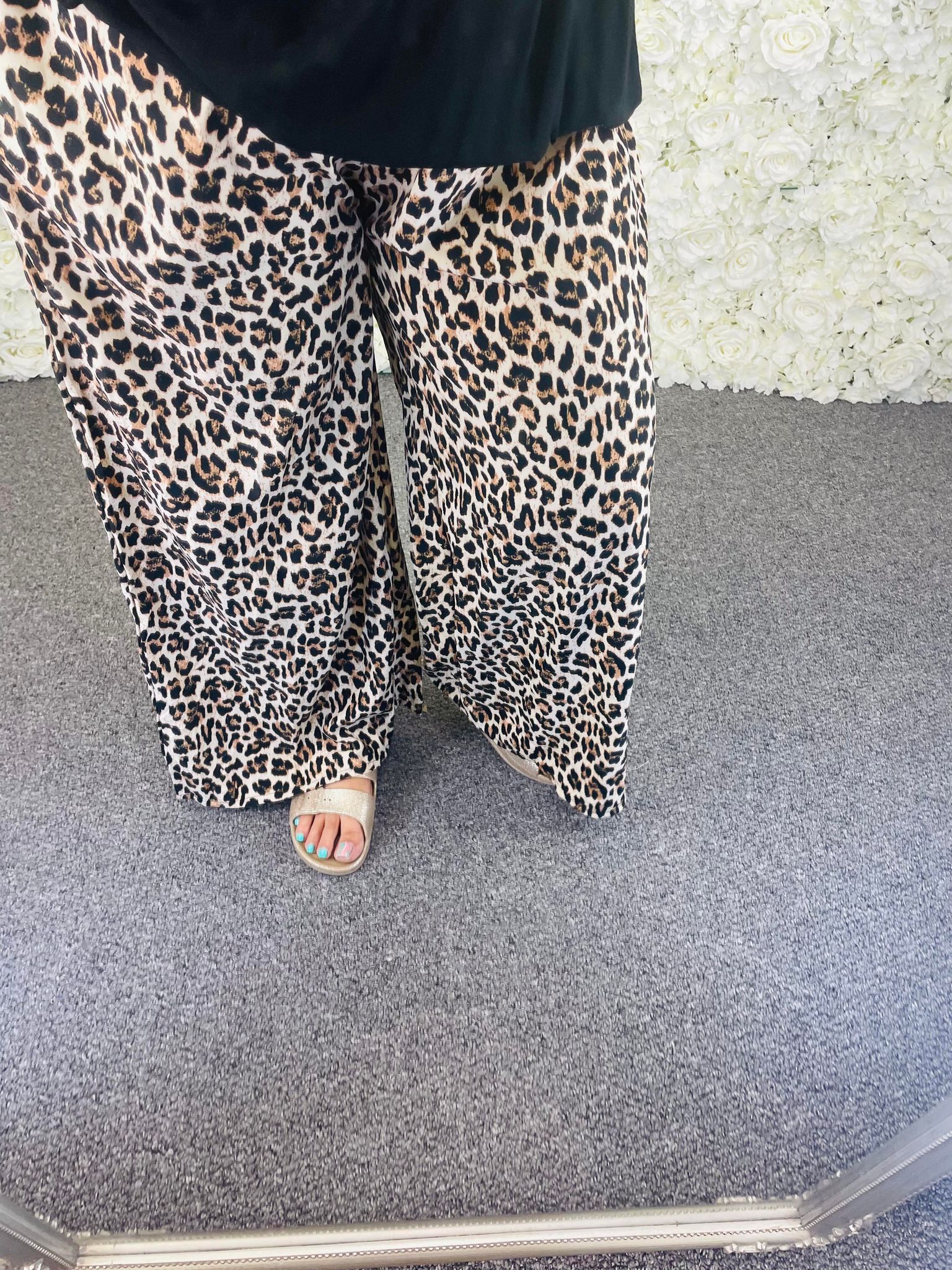 Susan - Leopard Print Trousers 14 to 22/24