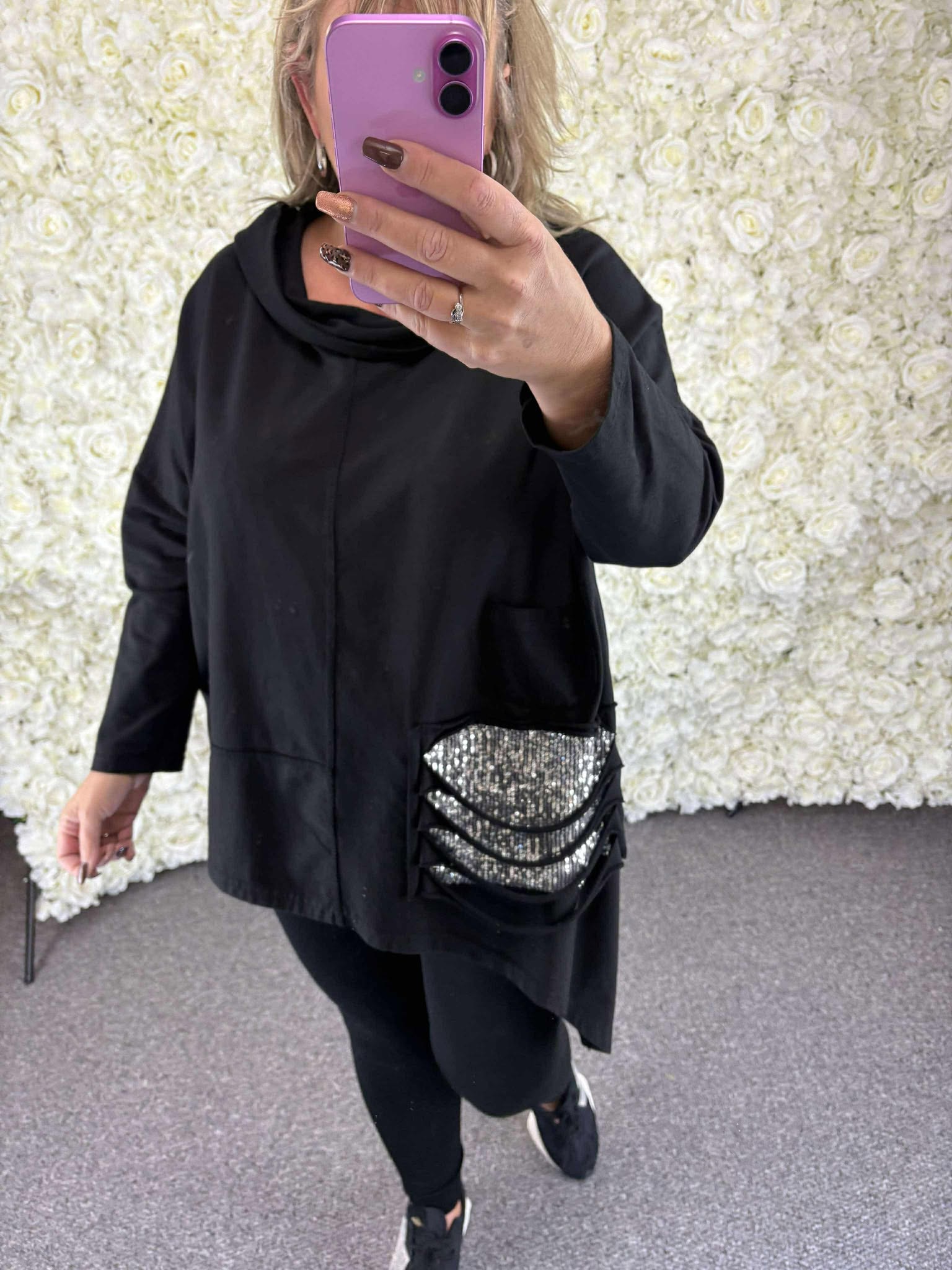 Mandy - Sequin Hooded Sweatshirt 14 to 22/24