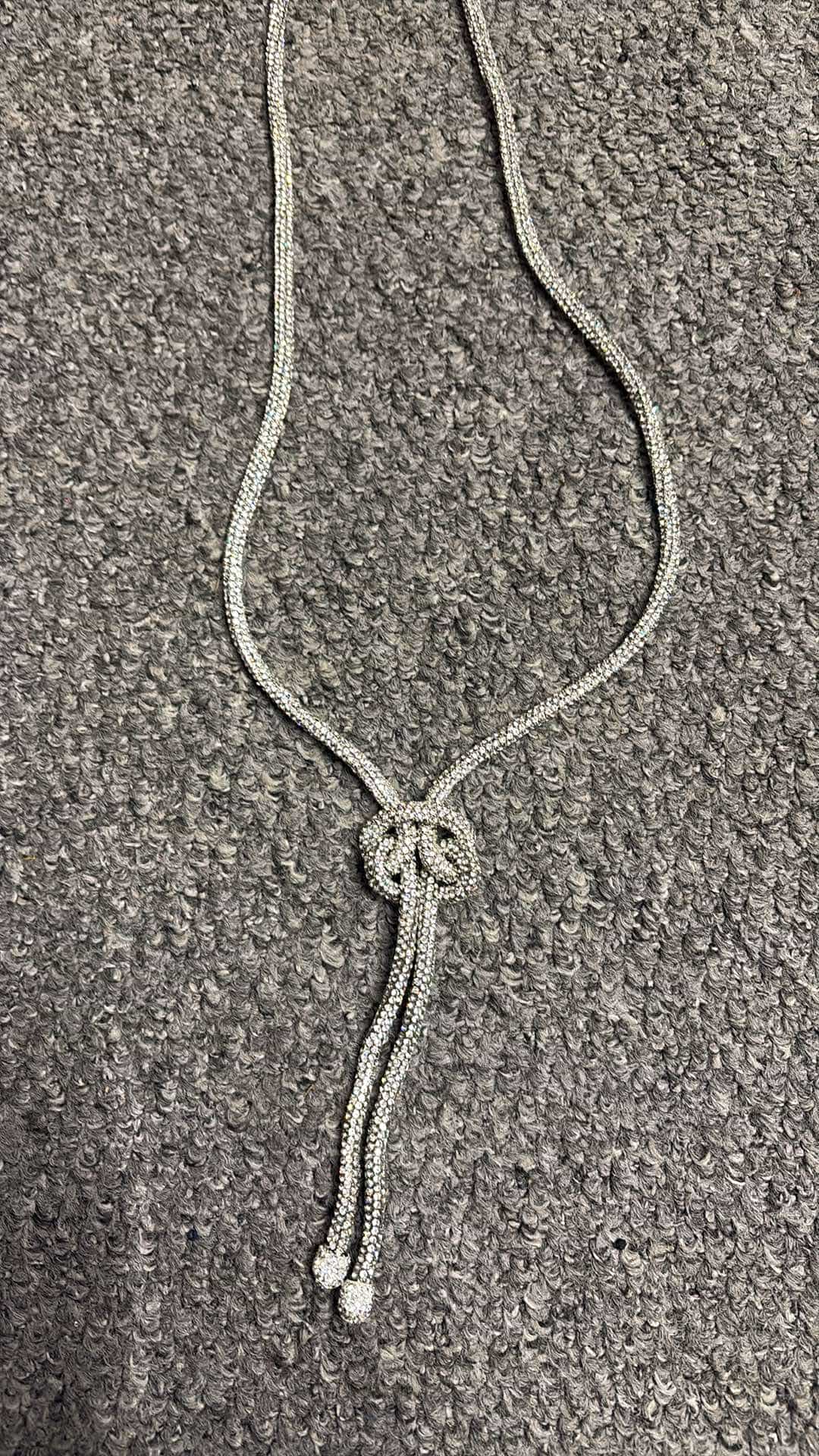 Skye - Sparkly long twist necklace