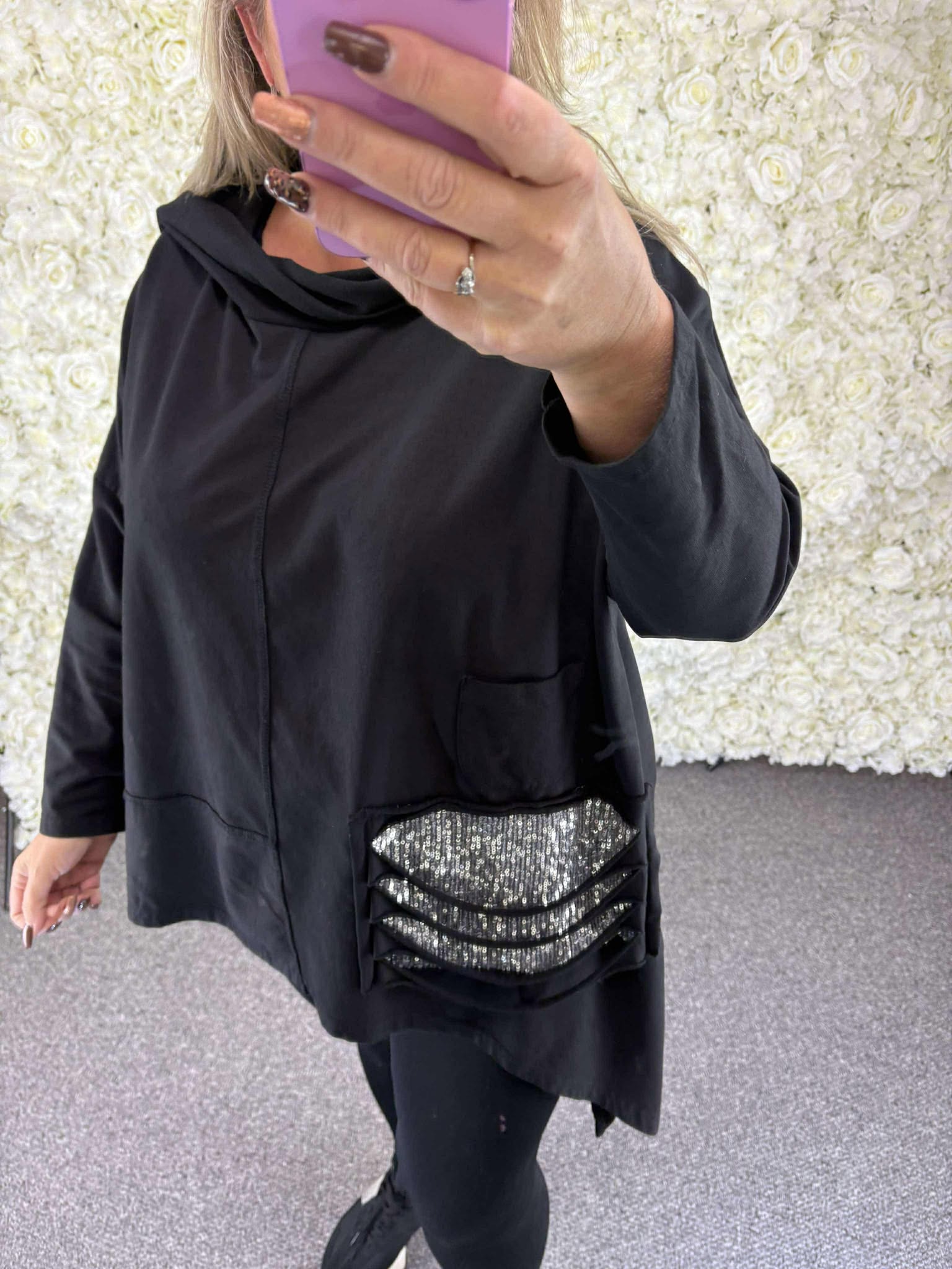 Mandy - Sequin Hooded Sweatshirt 14 to 22/24